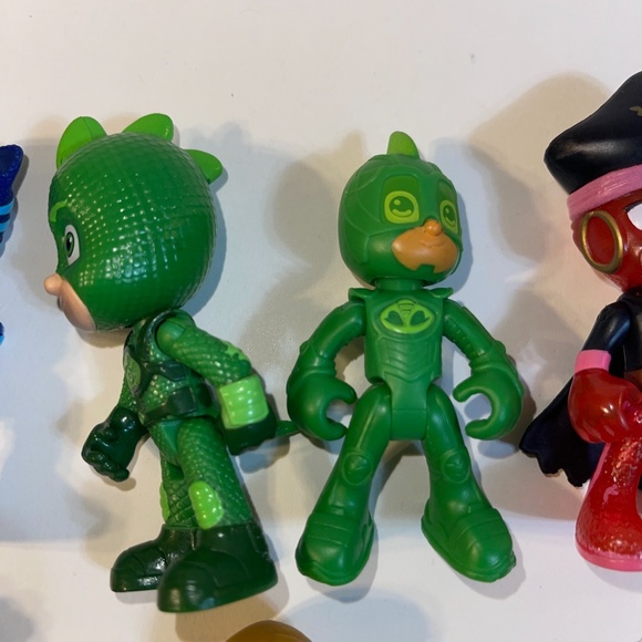PJ Masks Frog Box Owlette Gekko Amaya Connor Greg Figures Lot 3" - Picture 5 of 9